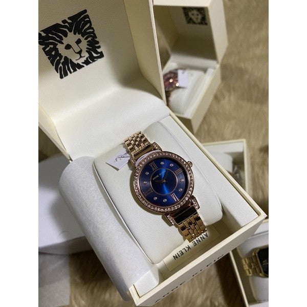 AK Klein Women's Premium Crystal Accented Bracelet Watch (Model: AK/2928NVRG)