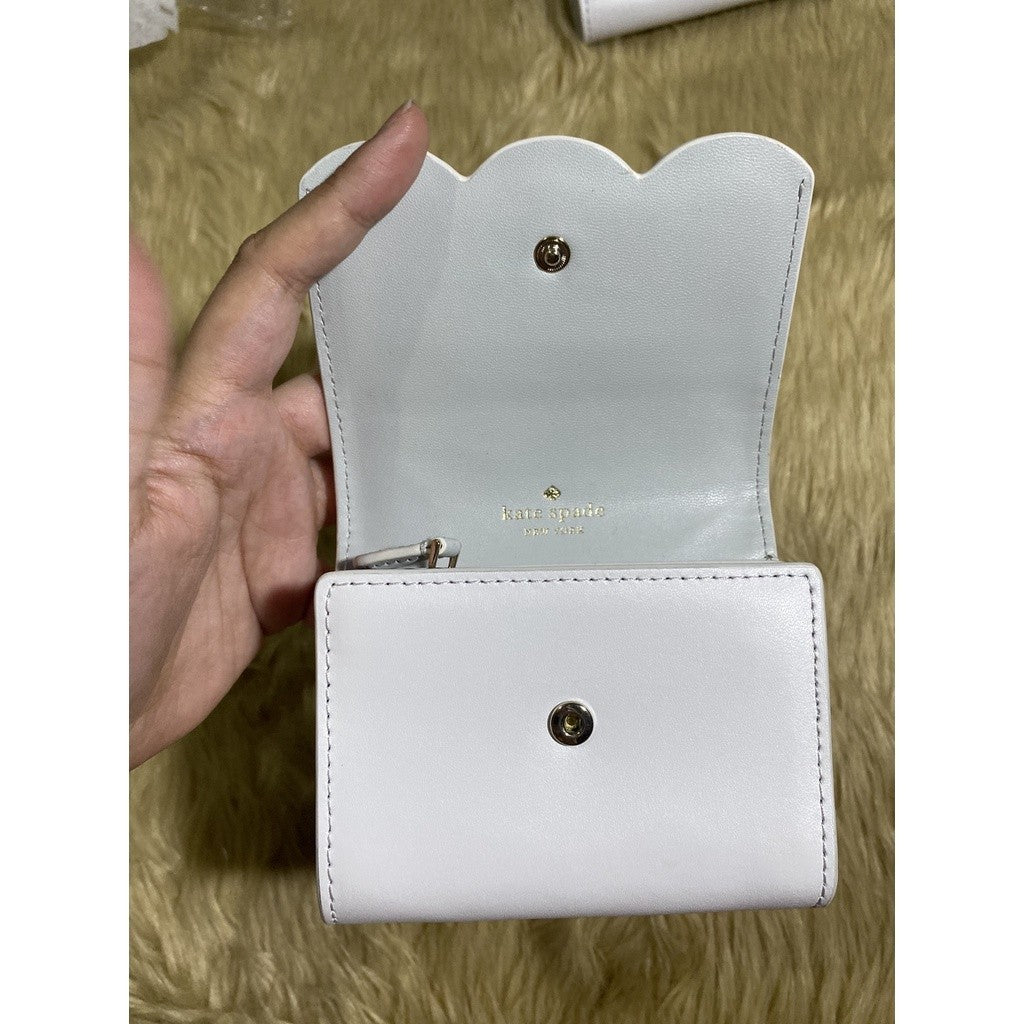 KS gemma small flap wallet - WHITE