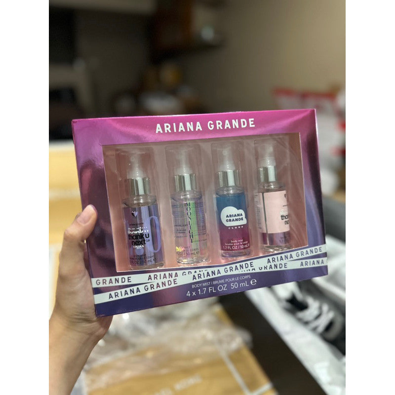 ORIG & IMPORTED Ariana Grande 4pc Body Spray Mist Set Thank U Next 2.0, Moonlight, Cloud