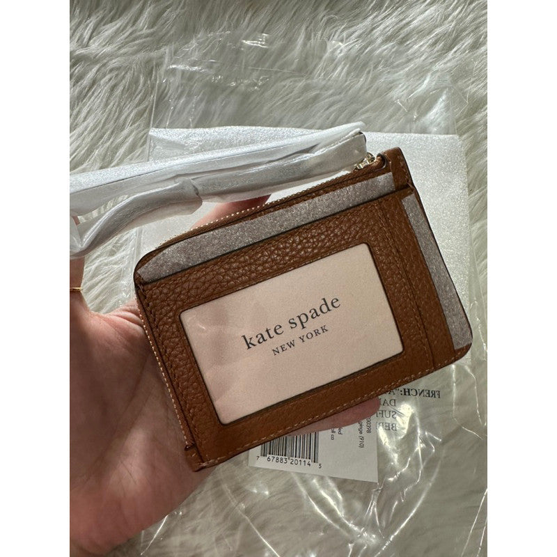 ORIG & IMPORTED KS leila small card holder wristlet wallet brown pink