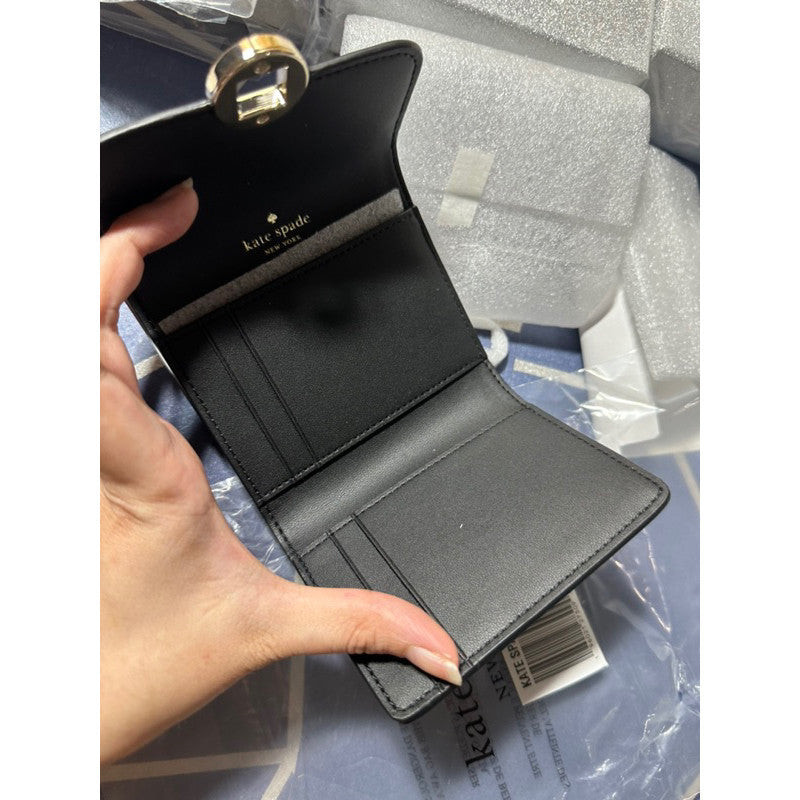 ORIG & IMPORTED KS Audrey Trifold Small Wallet in Black