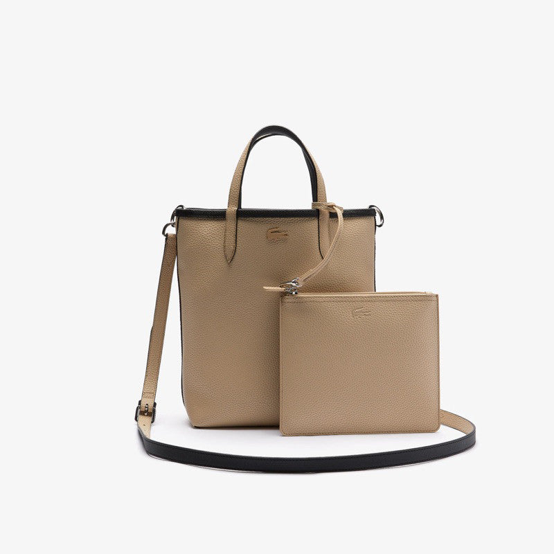 ORIG & IMPORTED LCT Women's Anna Reversible Canvas Vertical Tote Bag in Beige/Black