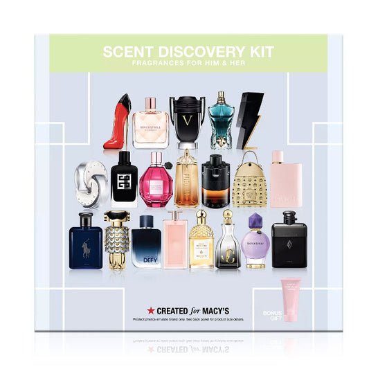 ORIG & IMPORTED Macys 21-Pc. Fragrance Perfume Sampler Decant Set For Him & Her 100% ORIG