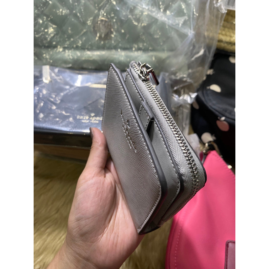 ORIG & IMPORTED KS Schuyler Small L Zip Bifold Wallet Gray