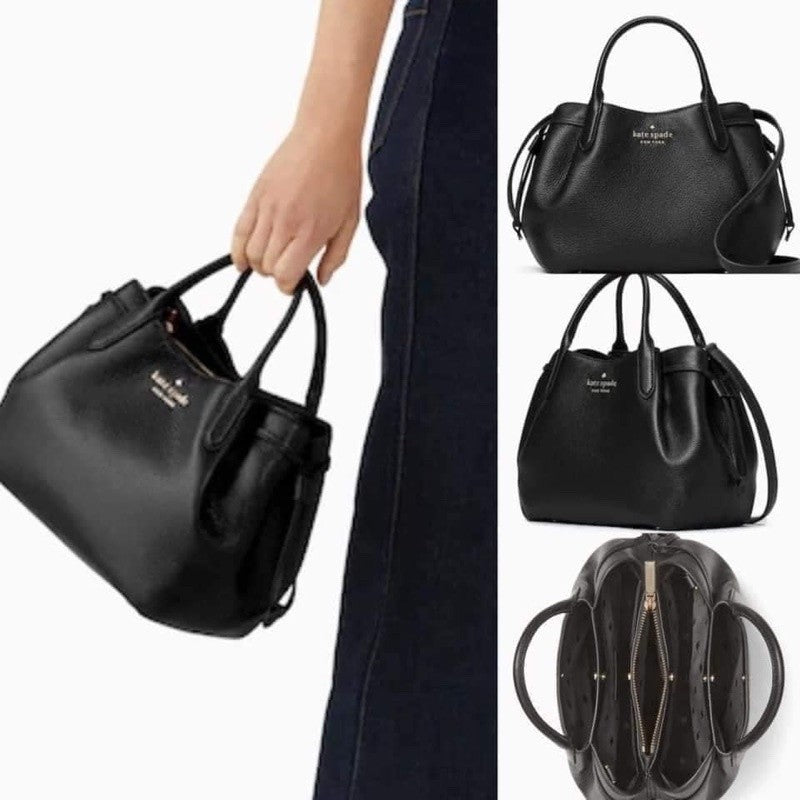ORIG & IMPORTED KS Dumpling Small Satchel Bag in Black