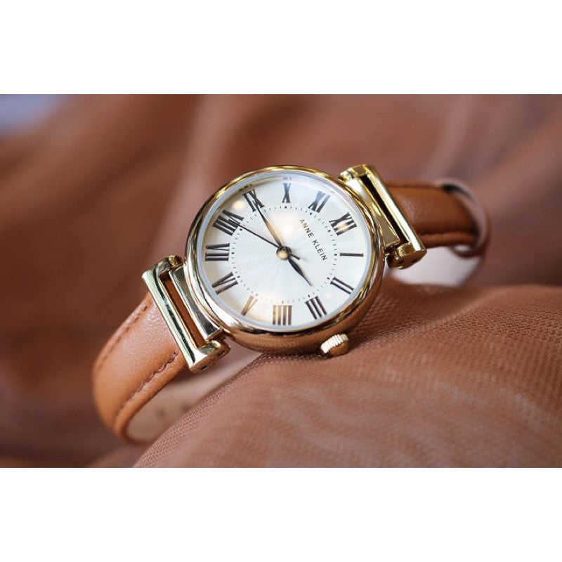 ORIG & IMPORTED AK Klein Brown Leather Strap Watch AK/2246CRHY