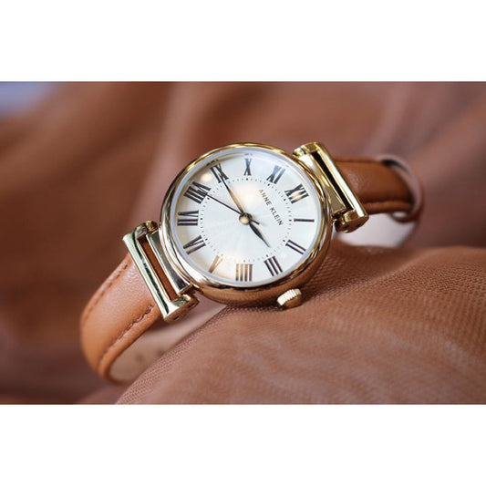 ORIG & IMPORTED AK Klein Brown Leather Strap Watch AK/2246CRHY