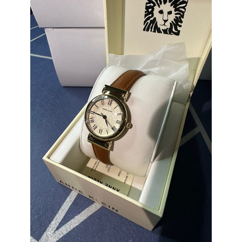 ORIG & IMPORTED AK Klein Brown Leather Strap Watch AK/2246CRHY