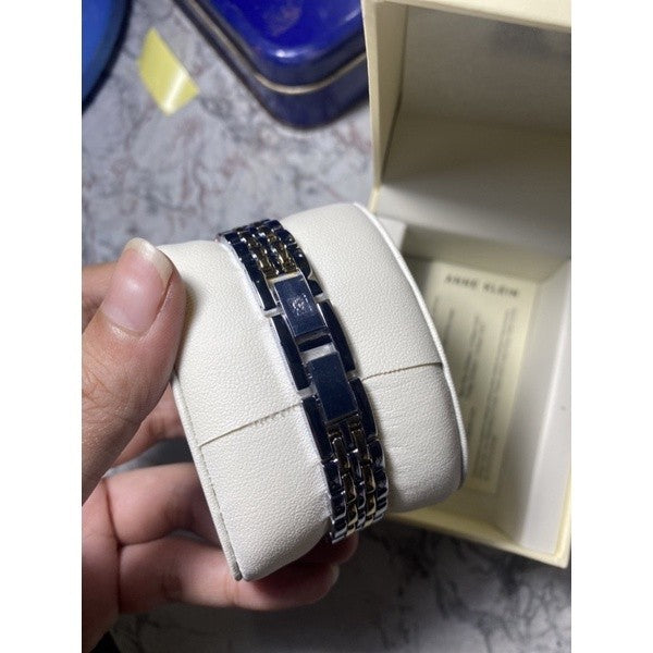 AK Klein Two-Tone Bracelet Watch With Roman Numeral Dial 2159SVTT