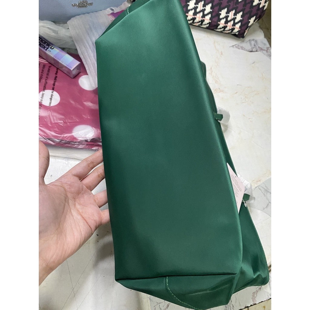 SALE! ORIG & IMPORTED KS Kitt Large Nylon Tote Bag in Deep Jade/Green