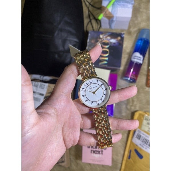 AK Klein Women's Easy to Read Bracelet Watch AK/3662WTGB