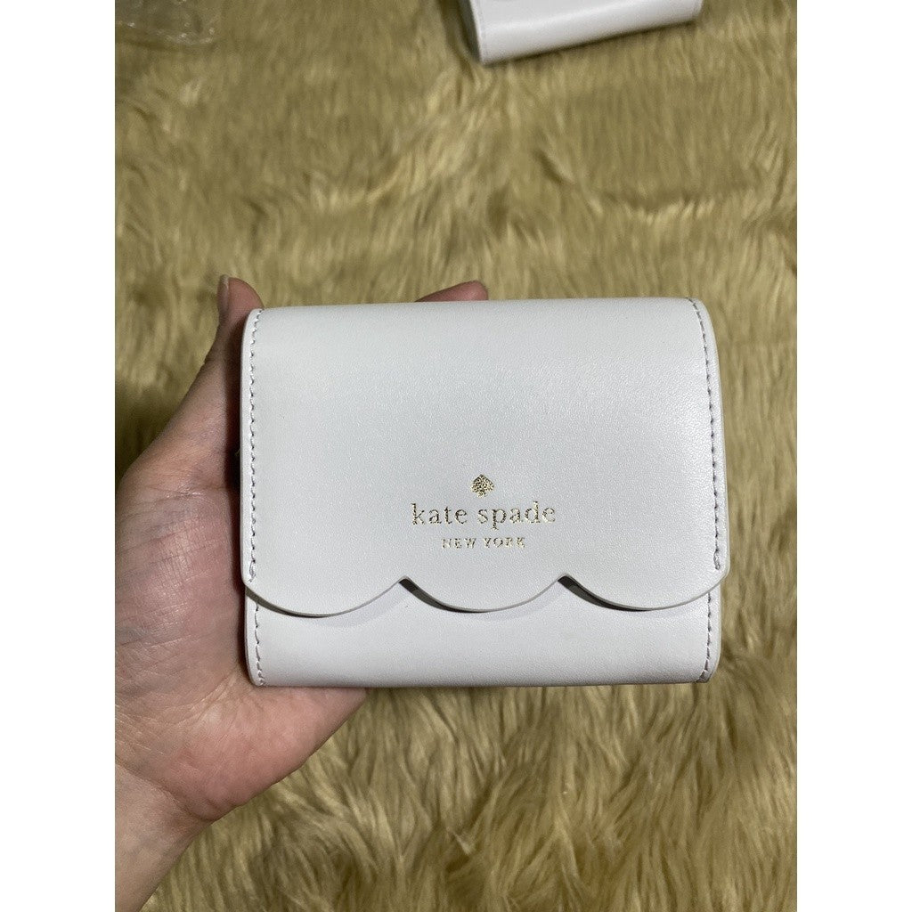 KS gemma small flap wallet - WHITE