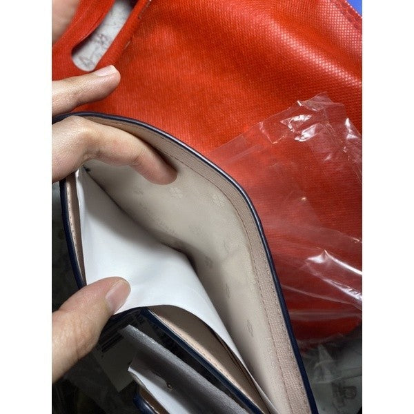 KS Booked Trifold Flap Wallet Navy Blue