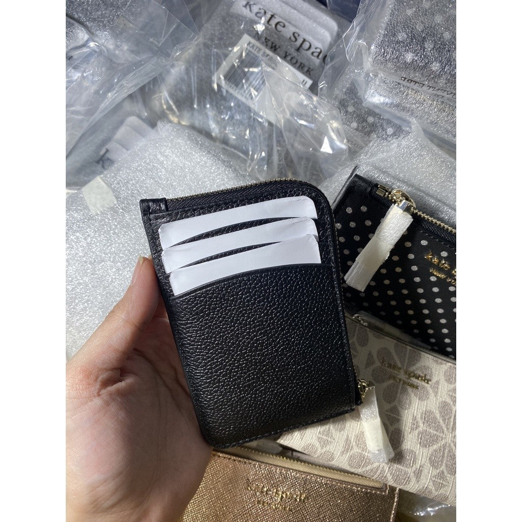 KS zip code zip card holder Black Wallet