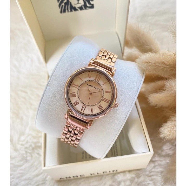 AK Klein Women's AK/2158RGRG Rose Gold-Tone Bracelet Watch