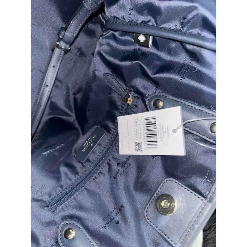 ORIG & IMPORTED KS Retail Everything Spade Flower Jacquard Medium Tote Blue Bag