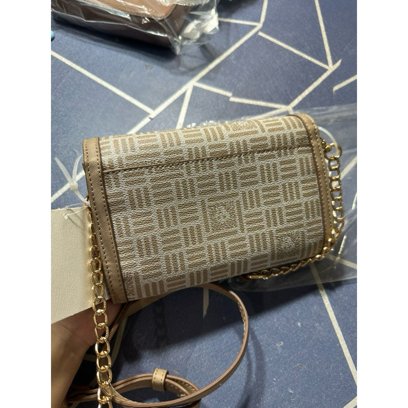 ORIG & IMPORTED AK Klein AK Truffle Logo Wallet on Chain Small Bag Beige
