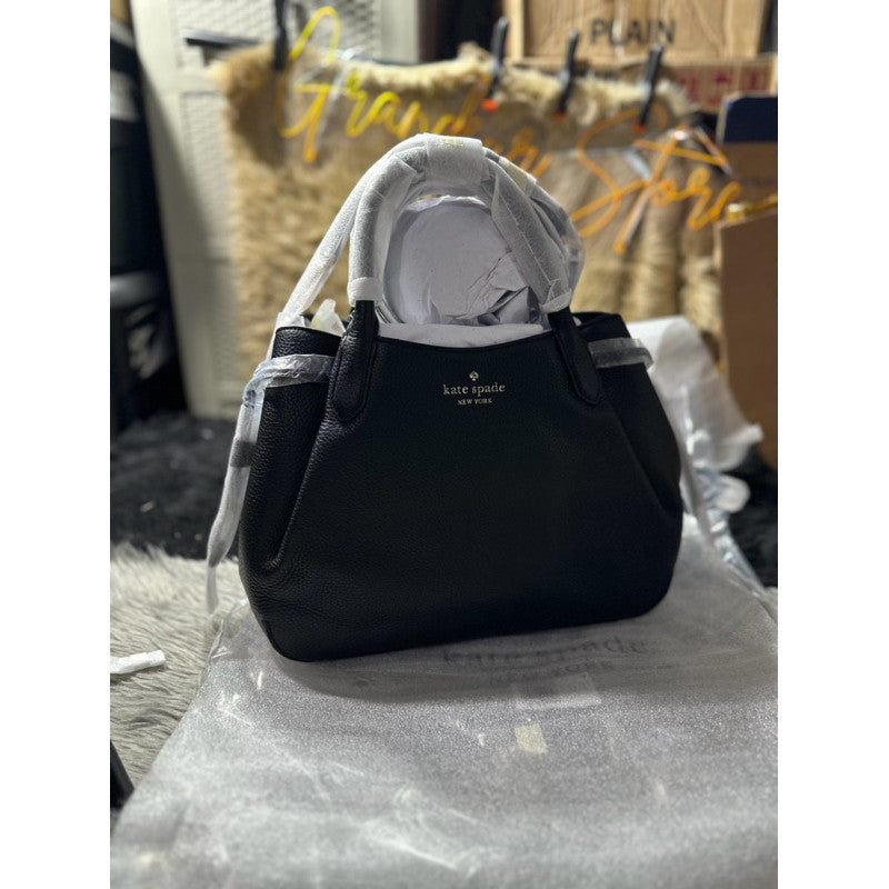 ORIG & IMPORTED KS Dumpling Large Satchel Bag BLACK
