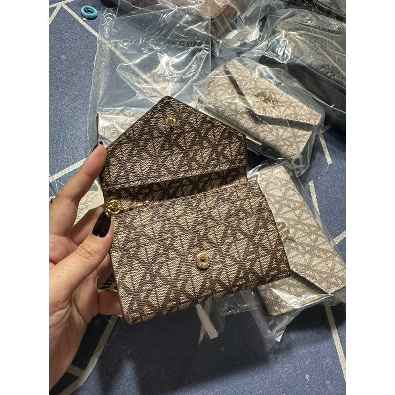 SALE! ❤️ ORIG & IMPORTED AK Klein Logo Flap Card Case Wallet With Key Ring