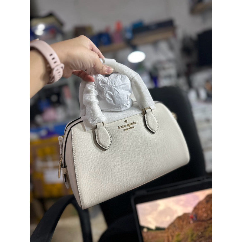 ORIG & IMPORTED KS Madison Saffiano Leather Duffle Bag White