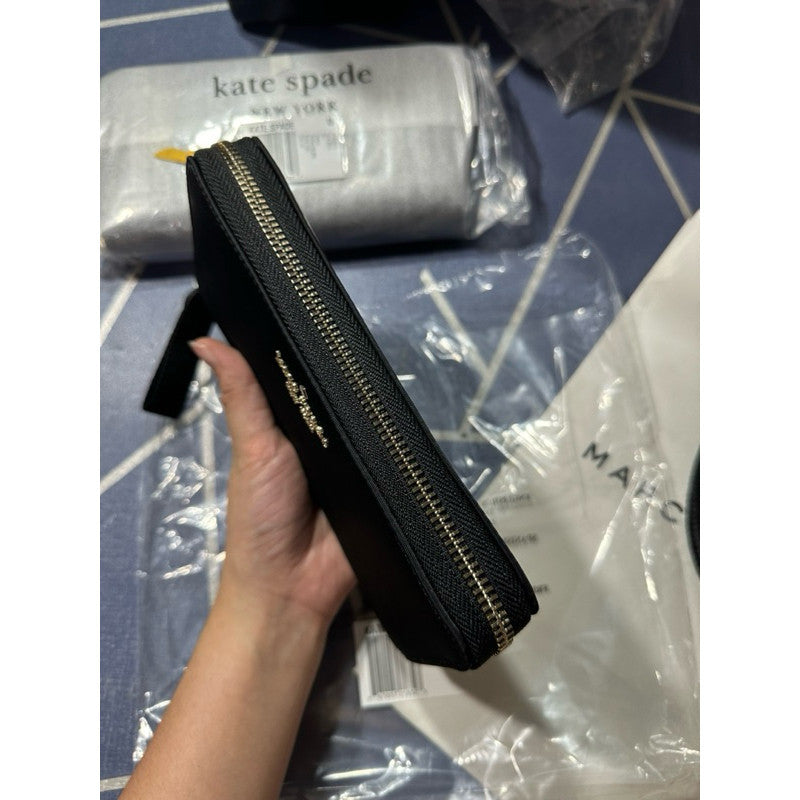 ORIG & IMPORTED KS Chelsea Nylon Large Continental Long Wallet BLACK
