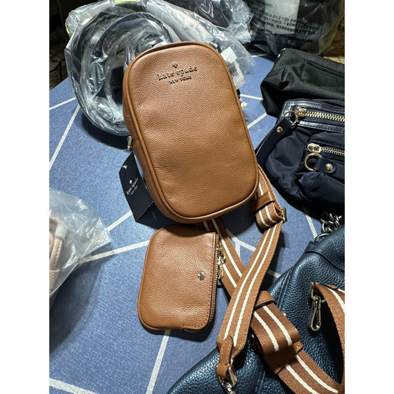 ORIG & IMPORTED KS rosie north south phone crossbody black/brown bag