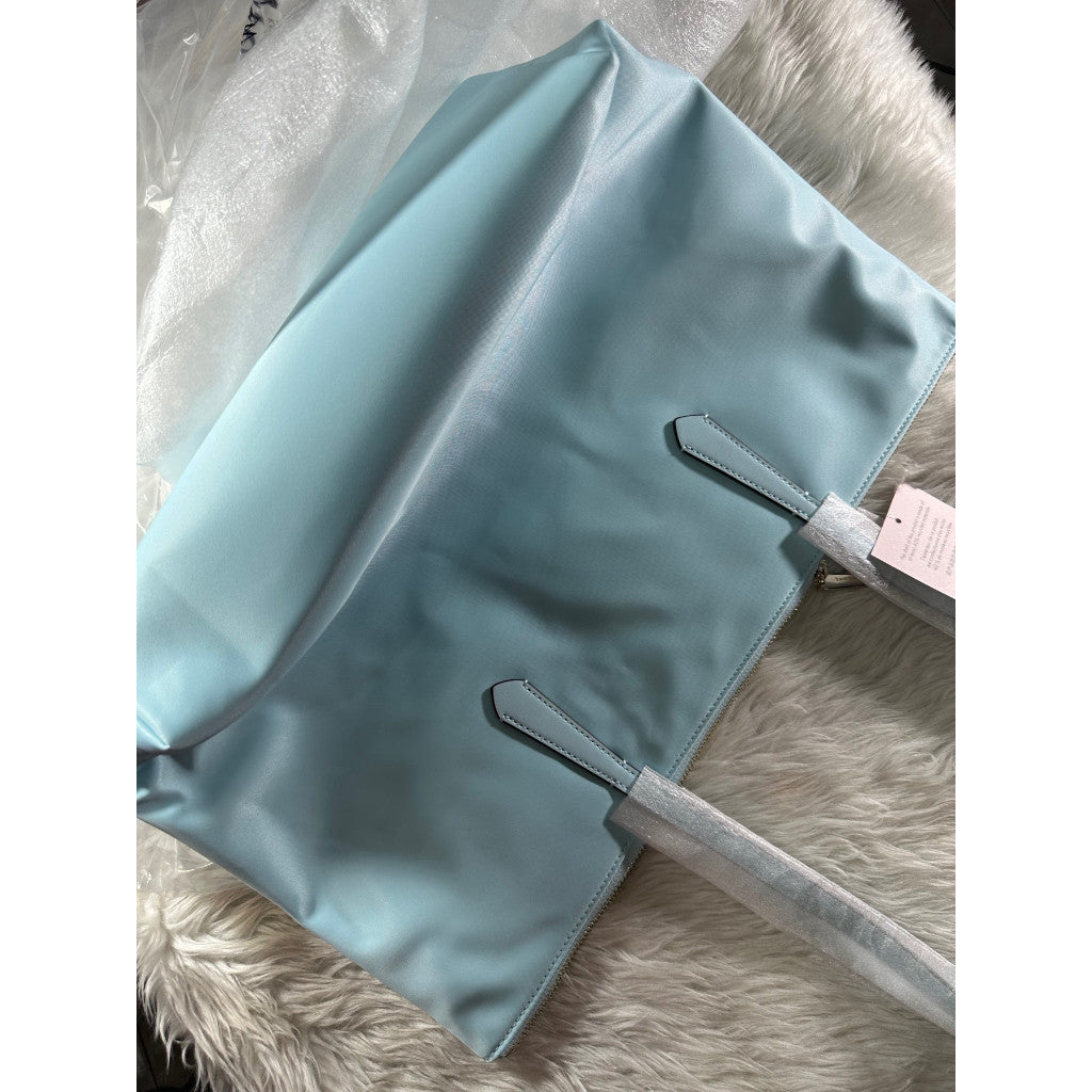 SALE! ORIG & IMPORTED KS Kitt Large Nylon Tote Bag Aqua Pool Blue