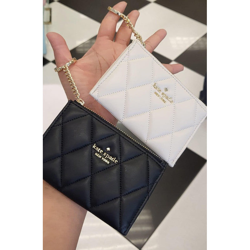 ORIG & IMPORTED KS Carey Small Card Holder Wallet Black/White
