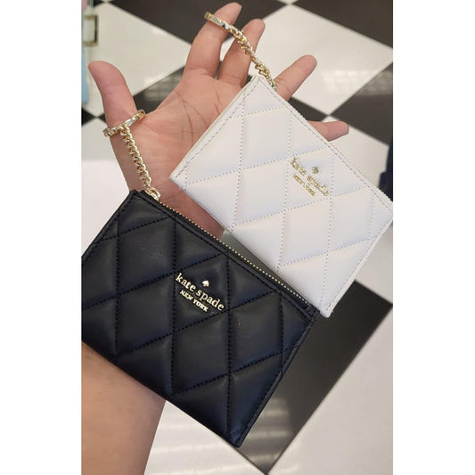 ORIG & IMPORTED KS Carey Small Card Holder Wallet Black/White