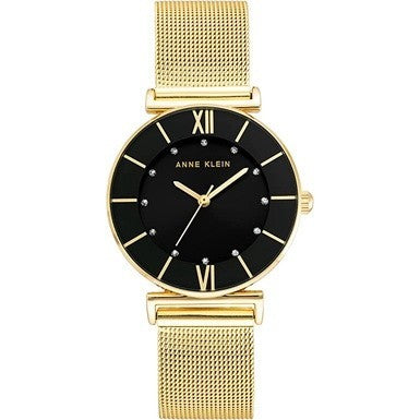 AK Klein Women's AK/3780BKGB Japanese Quartz Dress Watch Gold Stainless Steel Strap