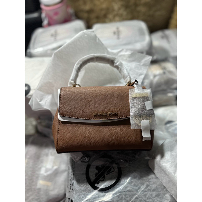 SALE! ORIG & IMPORTED MK Ava Extra-Small Saffiano Leather Crossbody Brown Bag