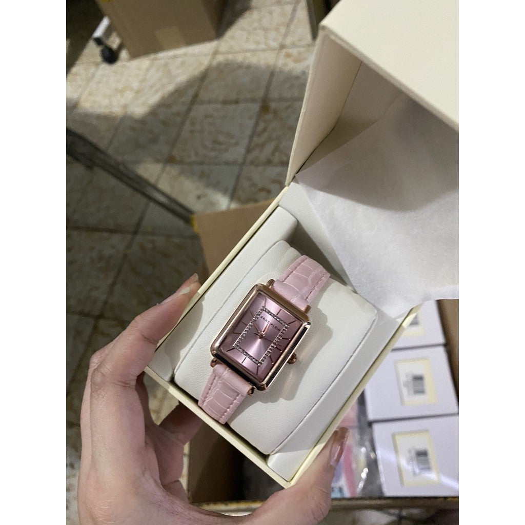 ORIG & IMPORTED AK Klein Women's Quartz Dress Watch with Faux Leather Strap, Pink 3820RGPK