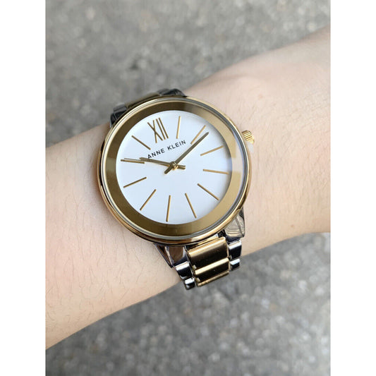 ORIG & IMPORTED AK Klein Women's Bracelet Two Tone Watch AK/3877SVTT