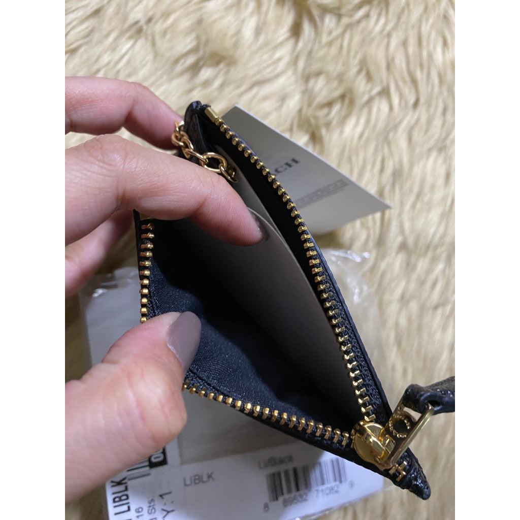 ORIG & IMPORTED CCH Retail Mini Skinny Id Case Card Wallet in Black/Purple/Khaki