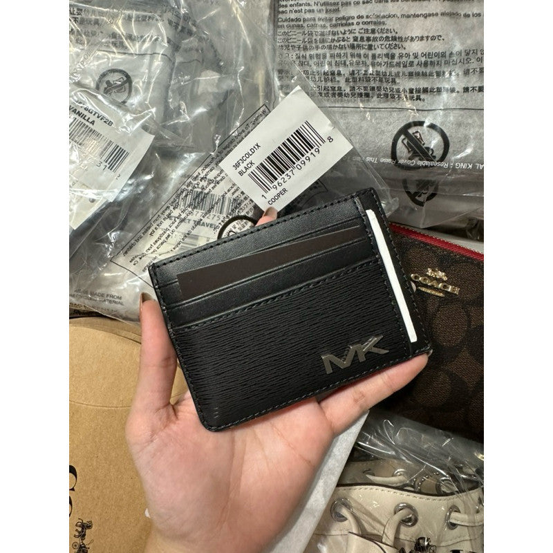 ORIG & IMPORTED MK COOPER SLIM CARD HOLDER BLACK Men's Wallet