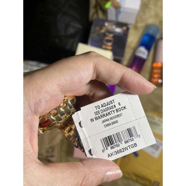 AK Klein Women's Easy to Read Bracelet Watch AK/3662WTGB