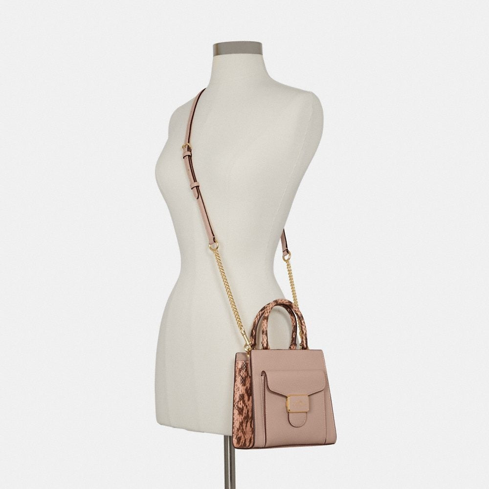 SALE! ❤️  C0ACH Mini Pepper Crossbody Bag in Gold/Shell Pink