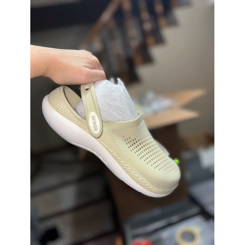 ORIG & IMPORTED Crocs Literide 360 Clog Shoes in Bone Beige White