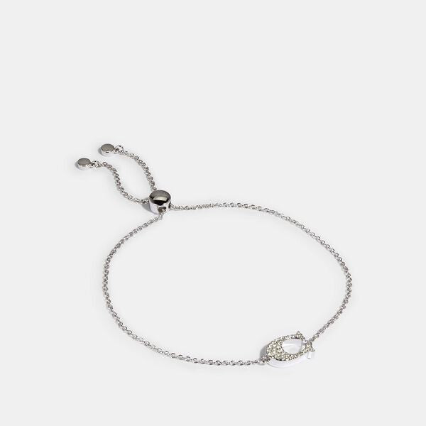 SALE! ❤️ ORIG & IMPORTED CCH Pave Signature Slider Bracelet in Silver