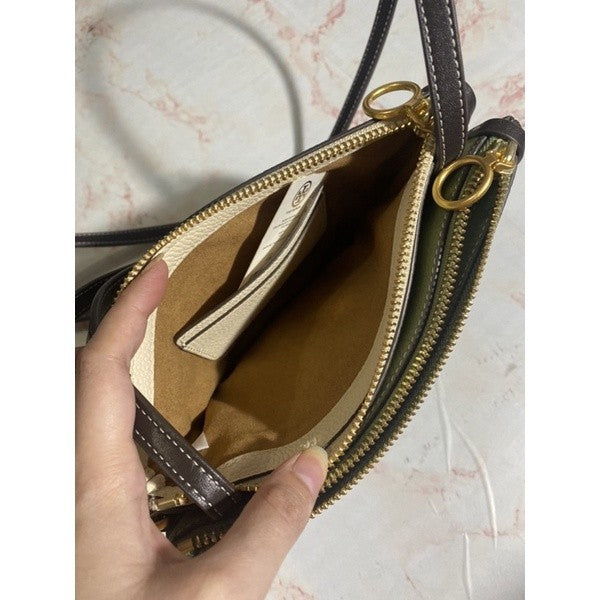 SALE! ❤️  TB Perry Bombe double-zip crossbody bag - Green