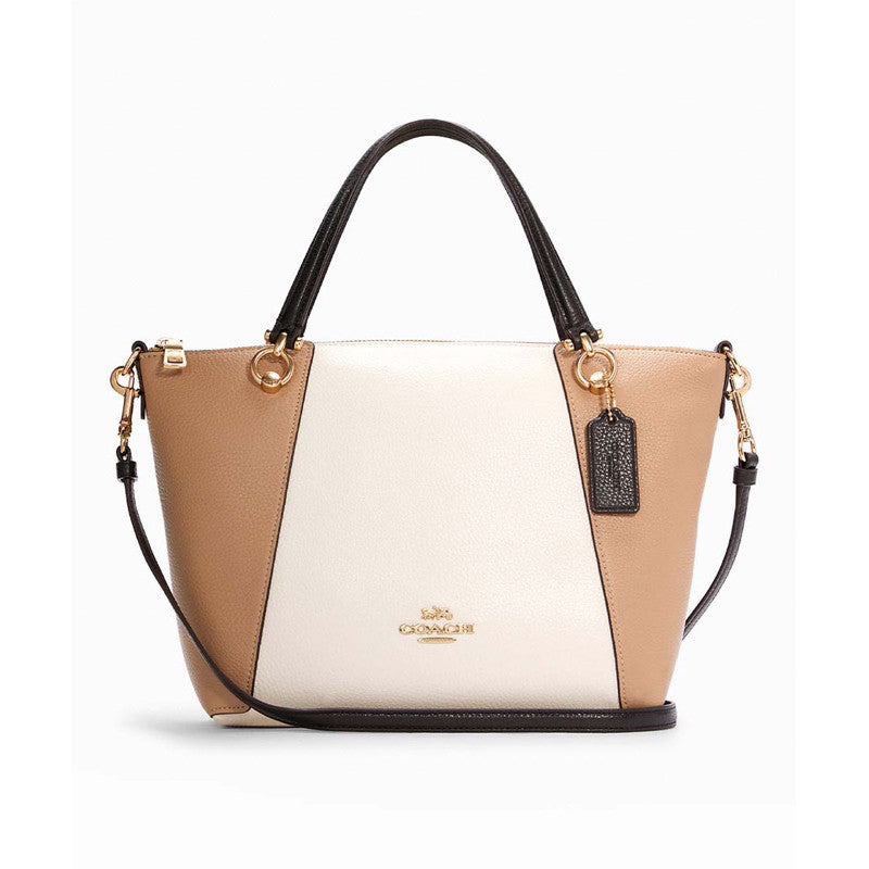 ORIG & IMPORTED CCH Kacey Two Way Satchel Bag in Beige/White