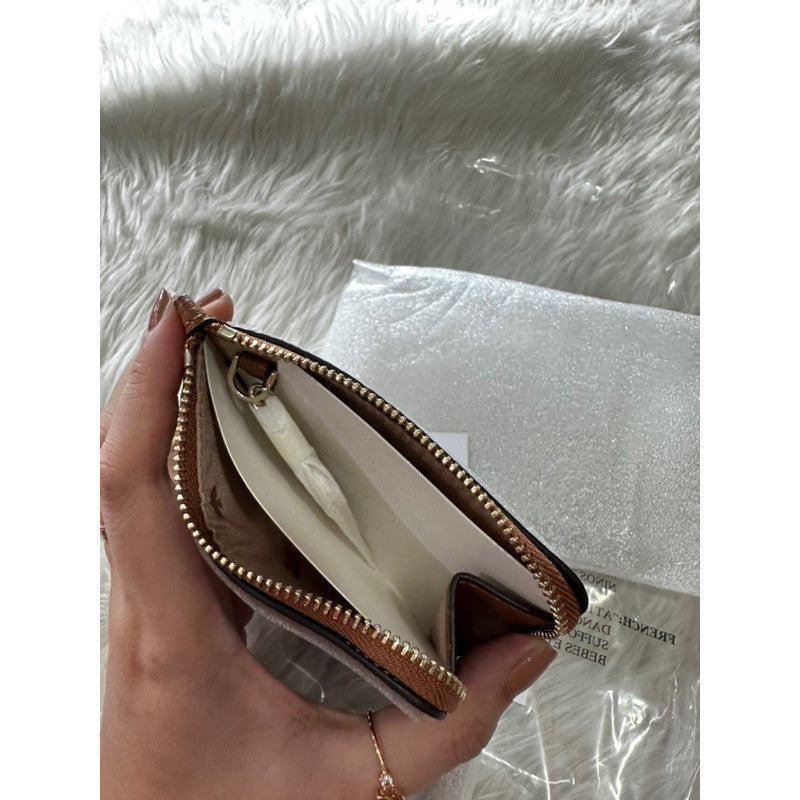 ORIG & IMPORTED KS leila small card holder wristlet wallet brown pink