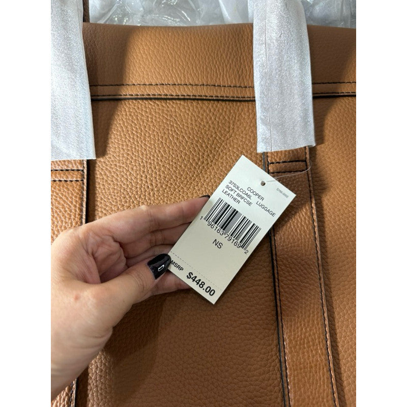 ORIG & IMPORTED MK Cooper Pebbled Leather Briefcase Men's Laptop Bag Brown