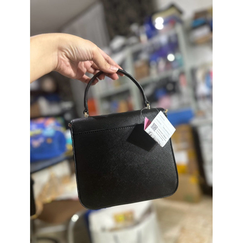 ORIG & IMPORTED KS Staci Square Vanity Crossbody Bag Black