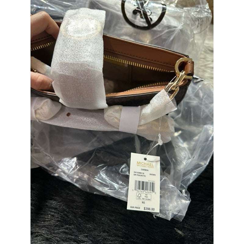 ORIG & IMPORTED MK Carmen Small Logo Shoulder Bag Brown