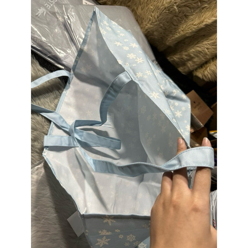 ORIG & IMPORTED KS Snowflake Blue Shopper Tote Large Canvas Blue