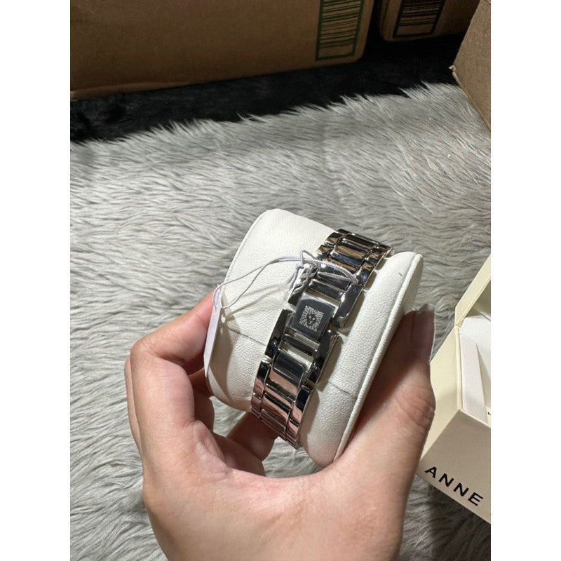 ORIG & IMPORTED AK Klein Women's AK/1363SVSV Diamond Dial Silver-Tone Bracelet Watch