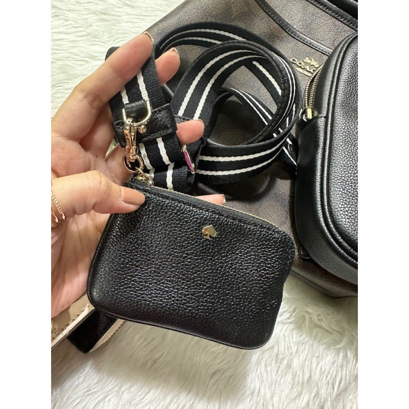 ORIG & IMPORTED KS rosie north south phone crossbody black/brown bag