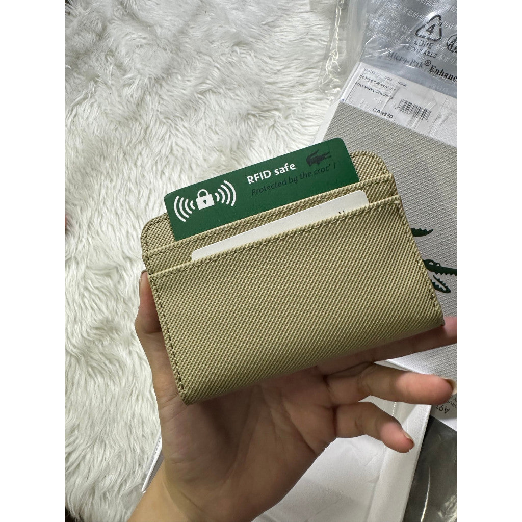 ORIG & IMPORTED LCT Small Zipped Wallet BLACK / BEIGE