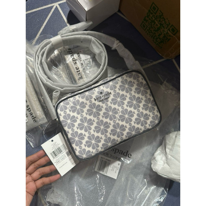 ORIG & IMPORTED KS Signature Spade Flower Mini Camera Bag Navy